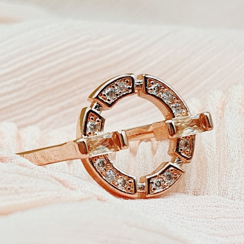 💍 Trendy Design Zircon Unique Hollow Rings for Women, INDN8322 - Picture 3 of 3